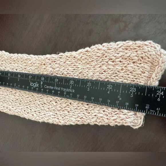 Forever 21 Womens L Loose Knit V-neck Pink Sparkle Sweater Cottagecore Lagenlook - Picture 8 of 9